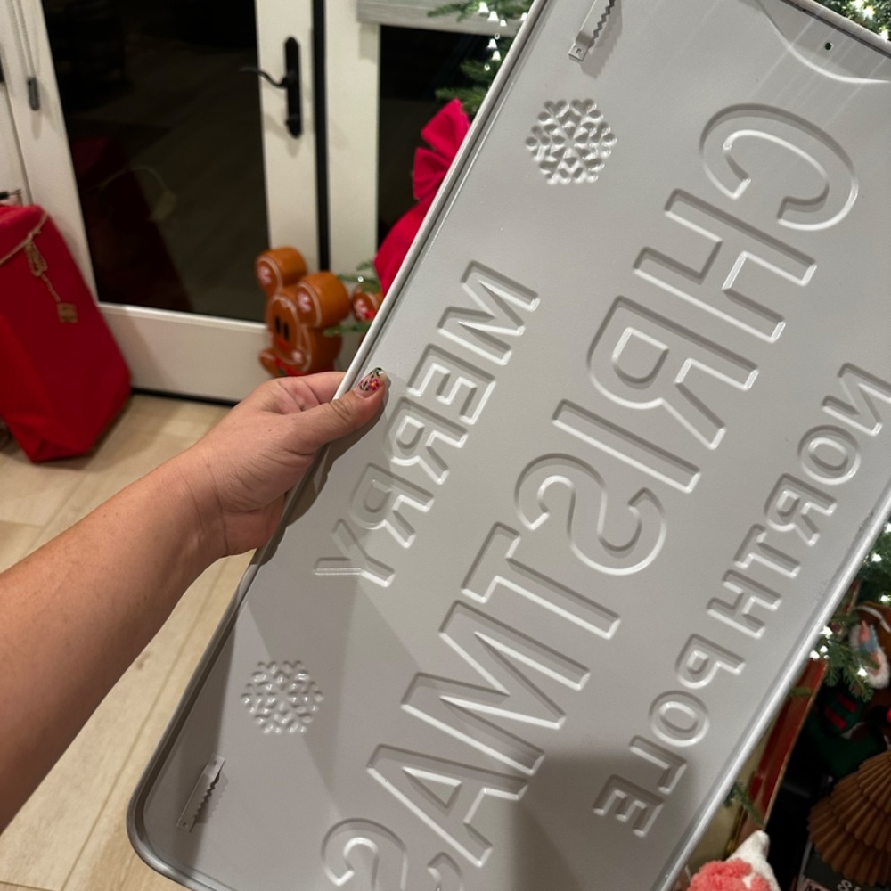 Merry Christmas large sign metal holiday - Picture 5 of 5